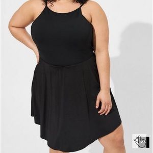 NWT 1X Performance Core 2Fer Active Dress With Bike Short black torrid